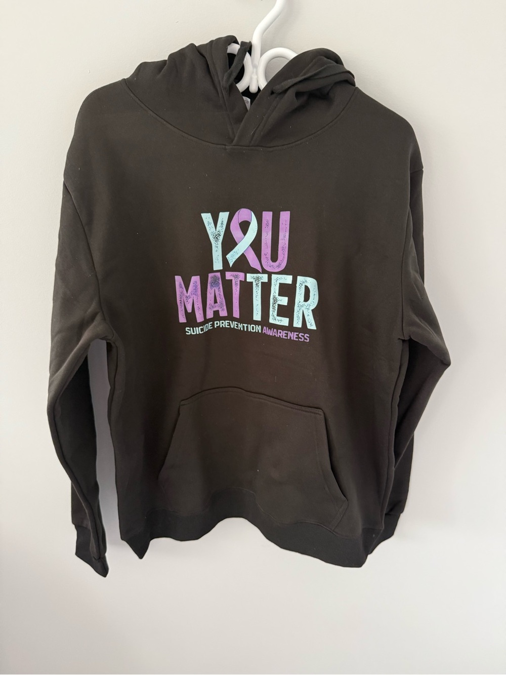 You Matter Suicide Prevention Crewneck Hoodie - Black